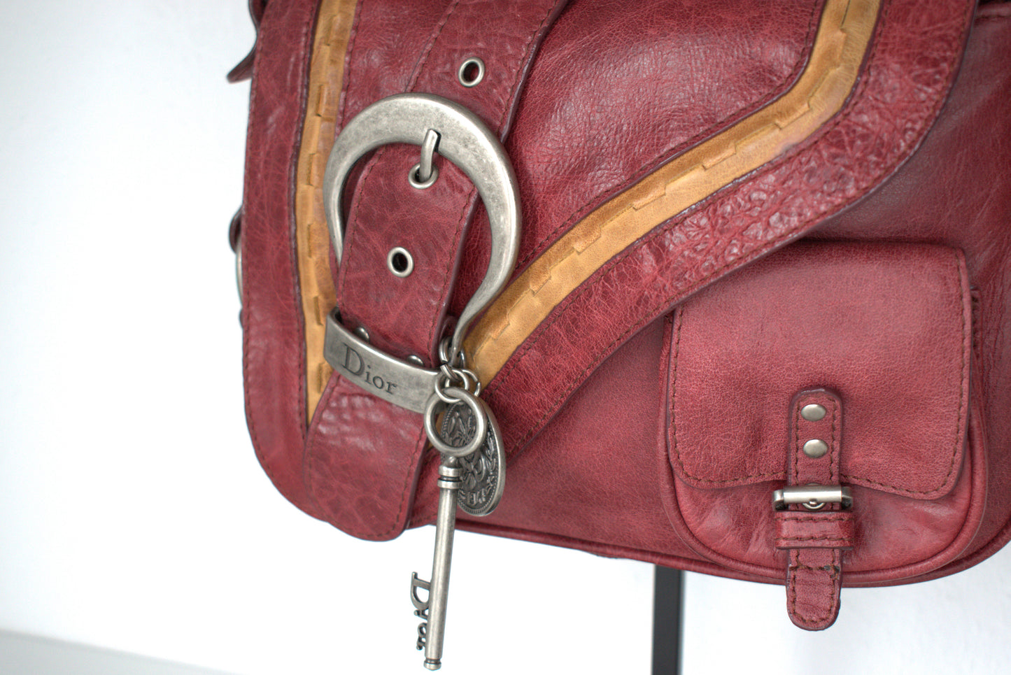 Dior Vintage Saddle Bag "Gaucho" Bordeaux