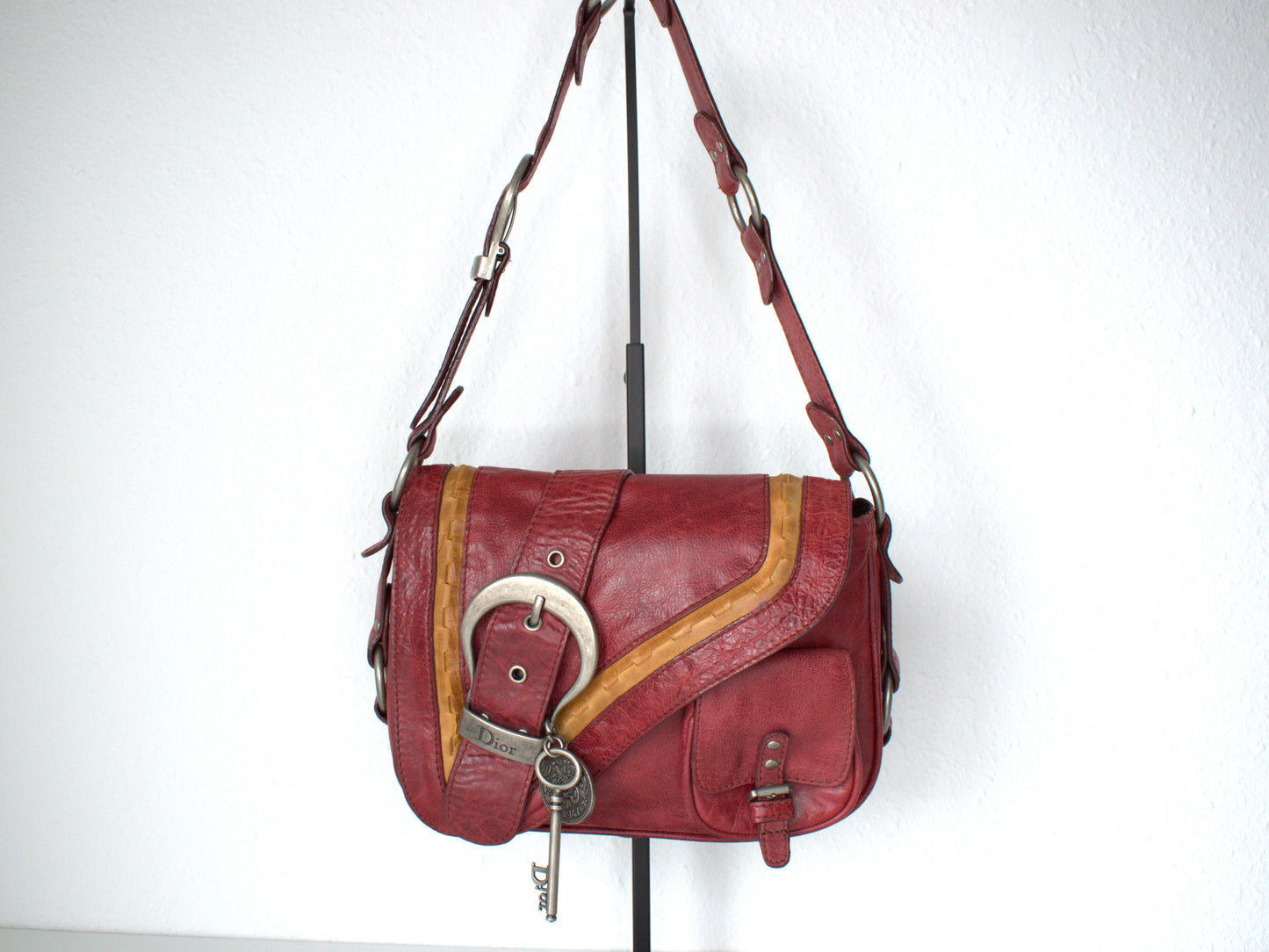 Dior Vintage Saddle Bag "Gaucho" Bordeaux