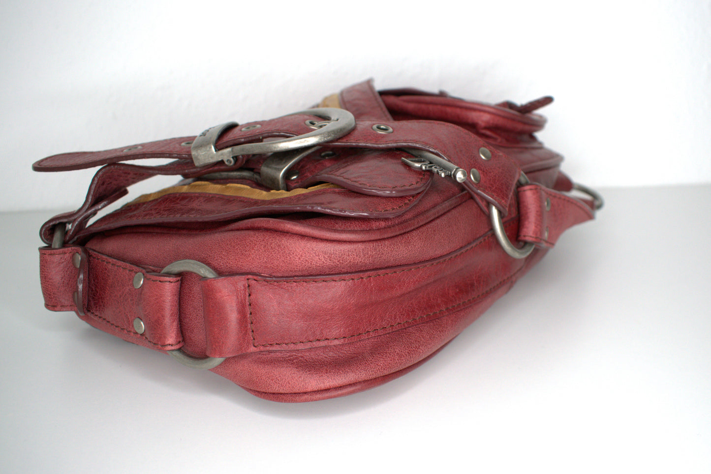 Dior Vintage Saddle Bag "Gaucho" Bordeaux