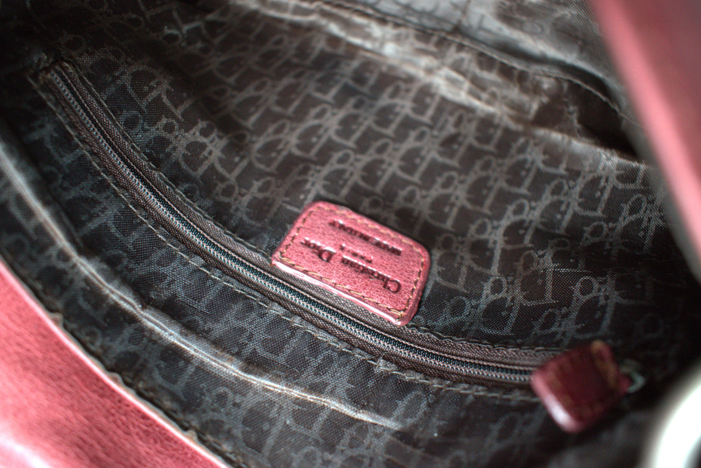Dior Vintage Saddle Bag "Gaucho" Bordeaux