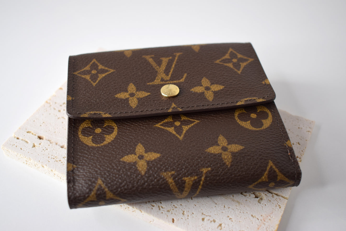Louis Vuitton Geldbörse Monogram Canvas Double Flap