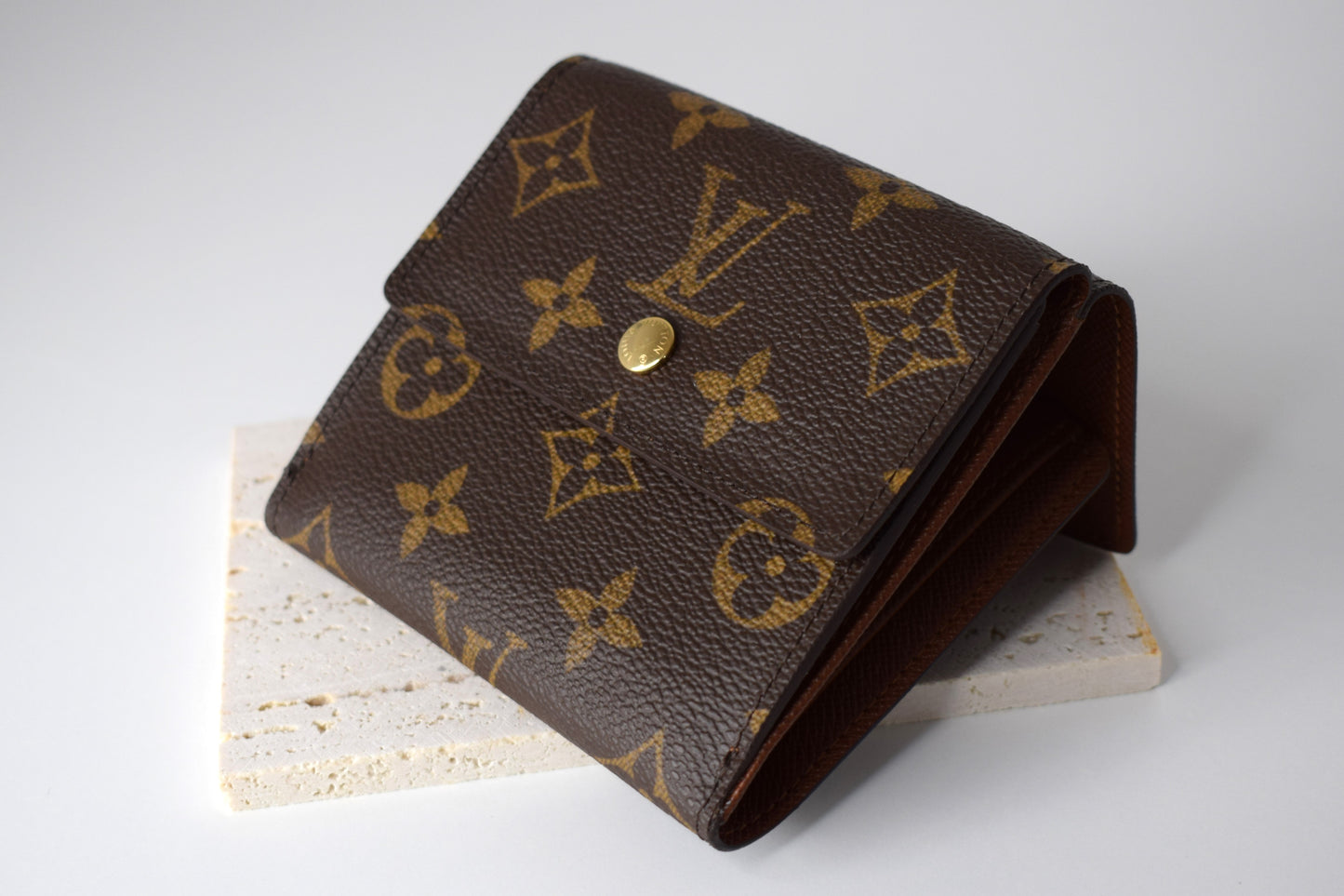 Louis Vuitton Geldbörse Monogram Canvas Double Flap