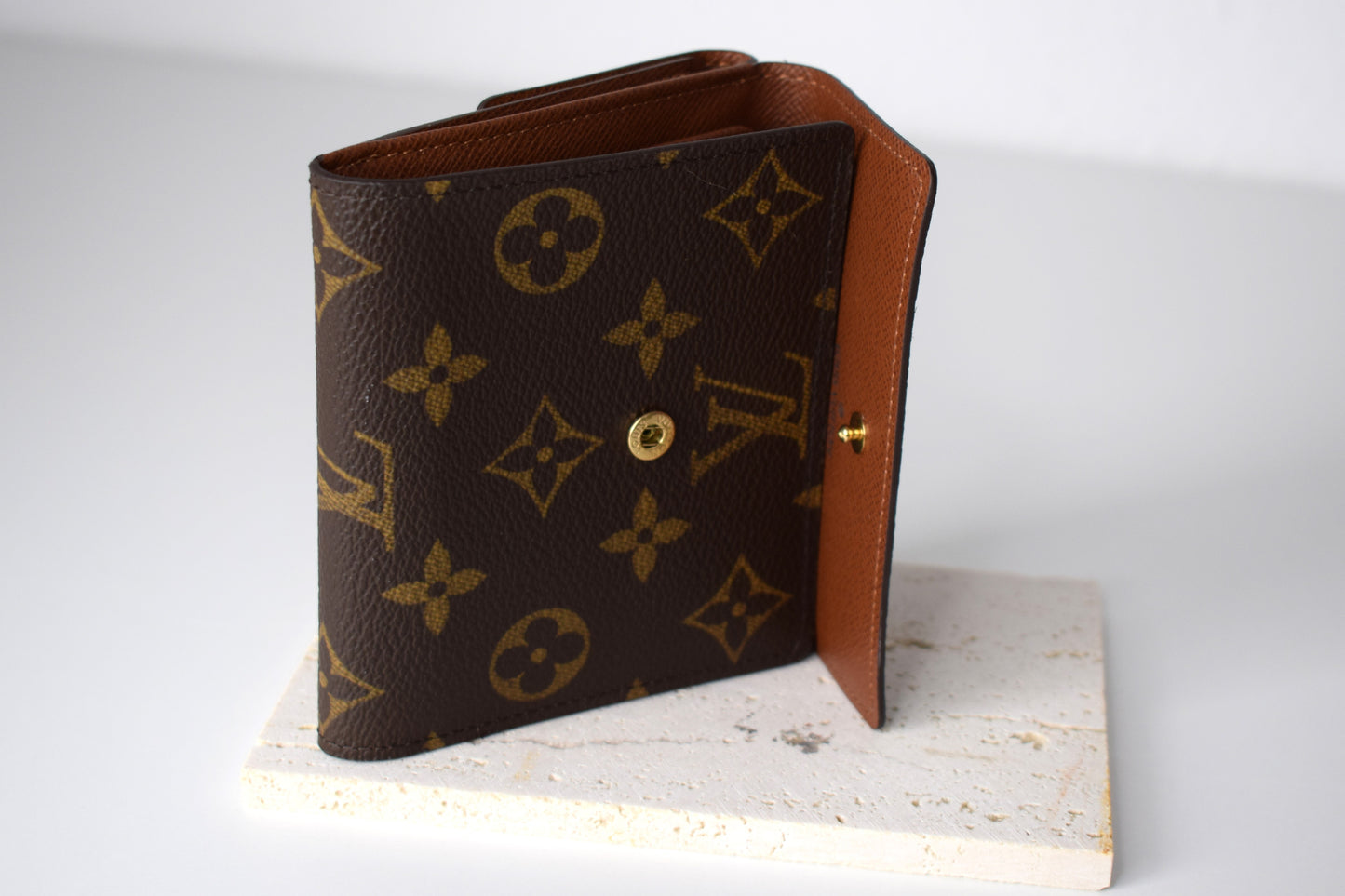 Louis Vuitton Geldbörse Monogram Canvas Double Flap
