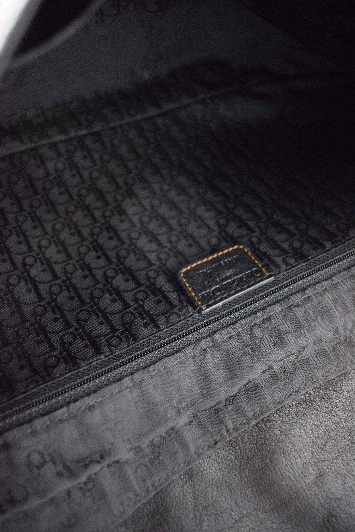 Dior Vintage Saddle Bag "Gaucho" Schwarz Großes Modell