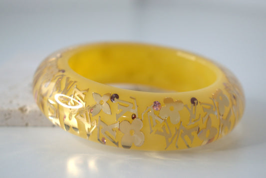 Vintage Louis Vuitton Inclusion Armband GM Gelb Gold