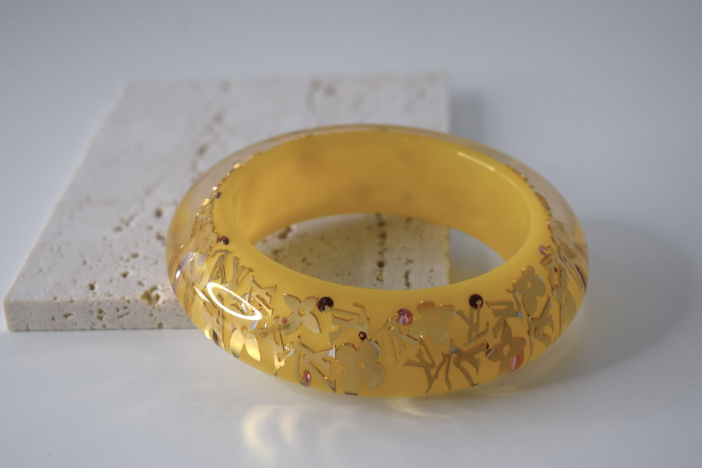 Vintage Louis Vuitton Inclusion Armband GM Gelb Gold