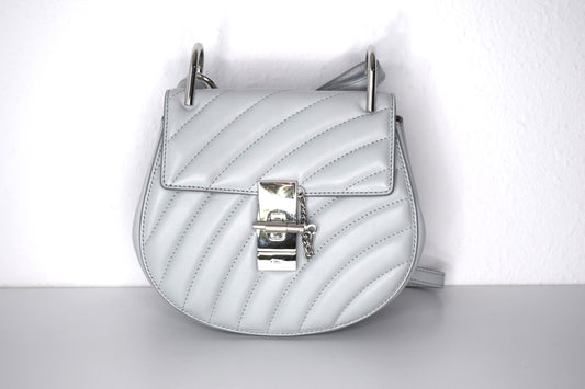 Chloé Drew Crossbody Bag Graublau Silber