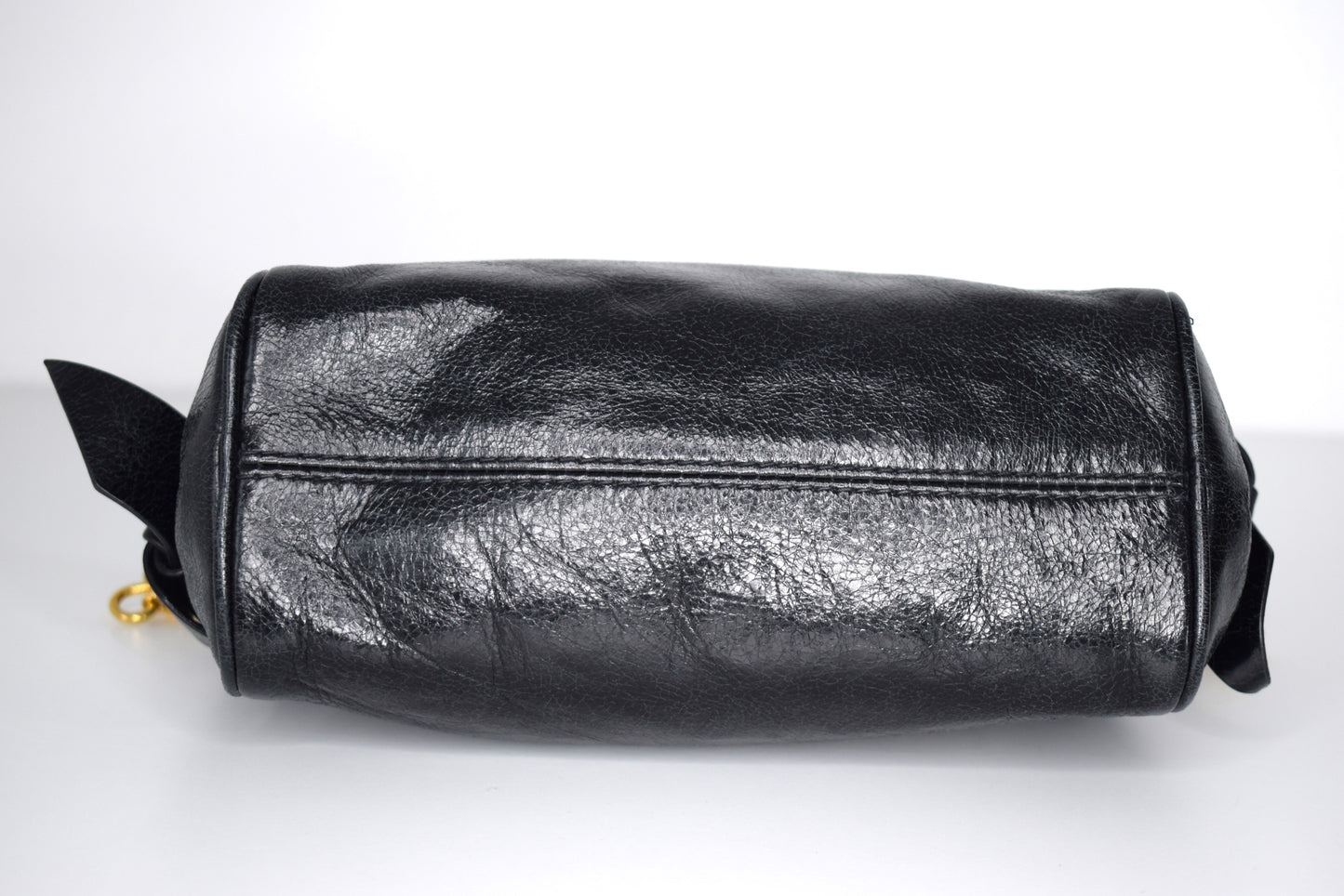 Miu Miu "Bow Bag" Schultertasche / Clutch Schwarz Gold