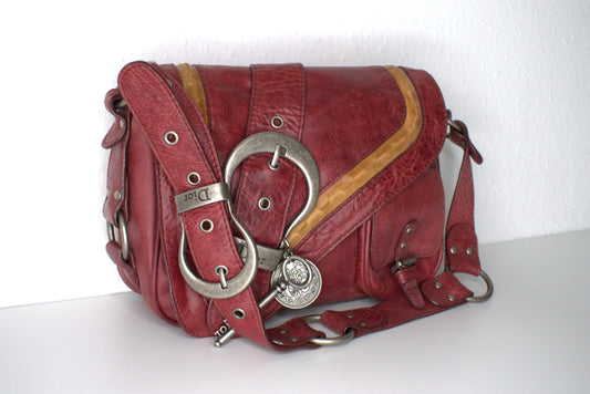 Dior Vintage Saddle Bag "Gaucho" Bordeaux