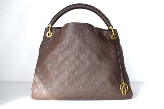 Louis Vuitton Artsy MM Empreinte Leder Dunkelbraun "Earth"